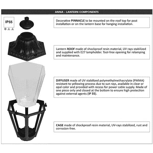 Mikrolot-Anna Classic Style Gate Light