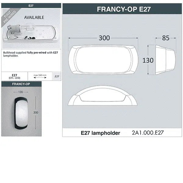 Francy-OP Outdoor Bulkhead Lamp