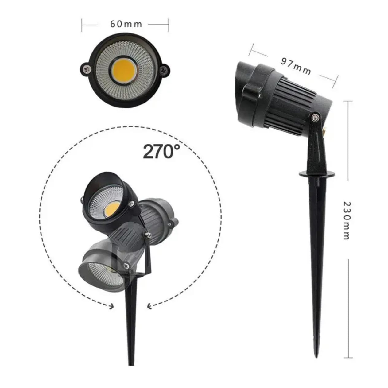 Outdoor Waterproof Garden Spike Light (7w)