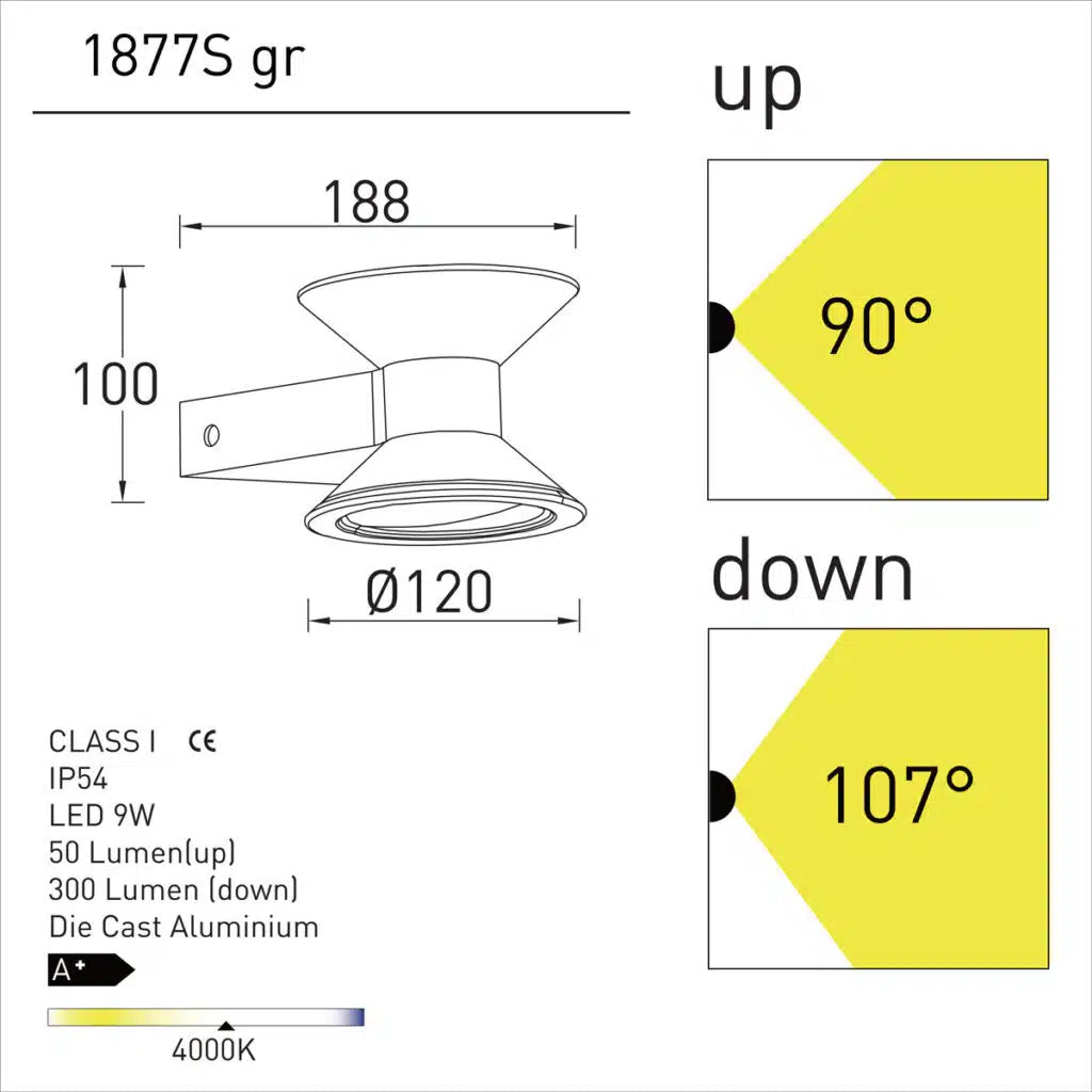 CONE Outdoor Wall Light