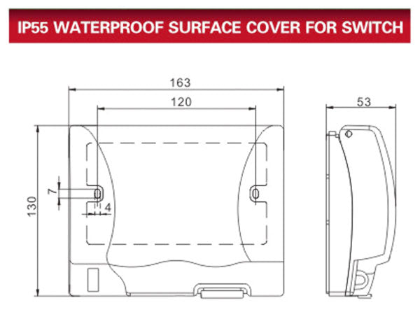 IP55 Weatherproof Cover 3×6 with Lock System