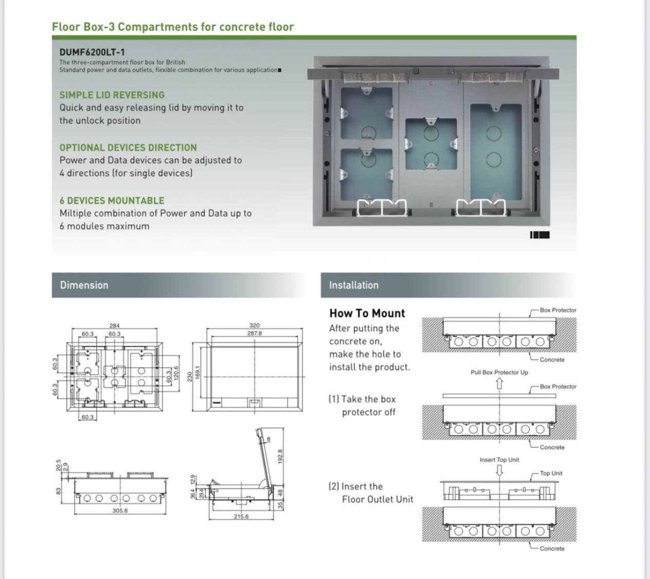 Panasonic Floor Box