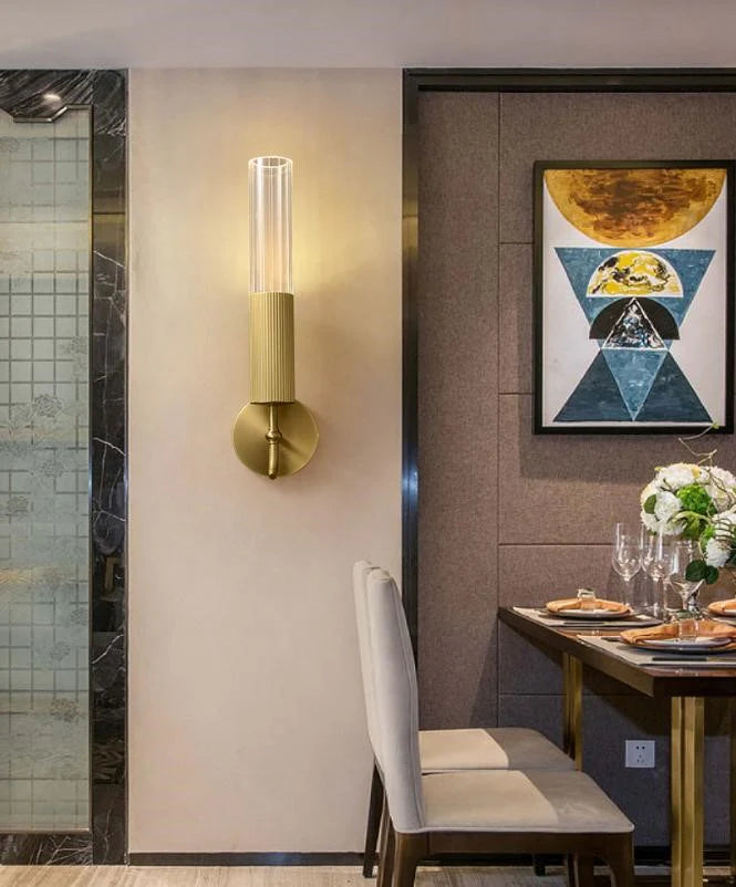 Modern Long Tube Candlestick Wall Light