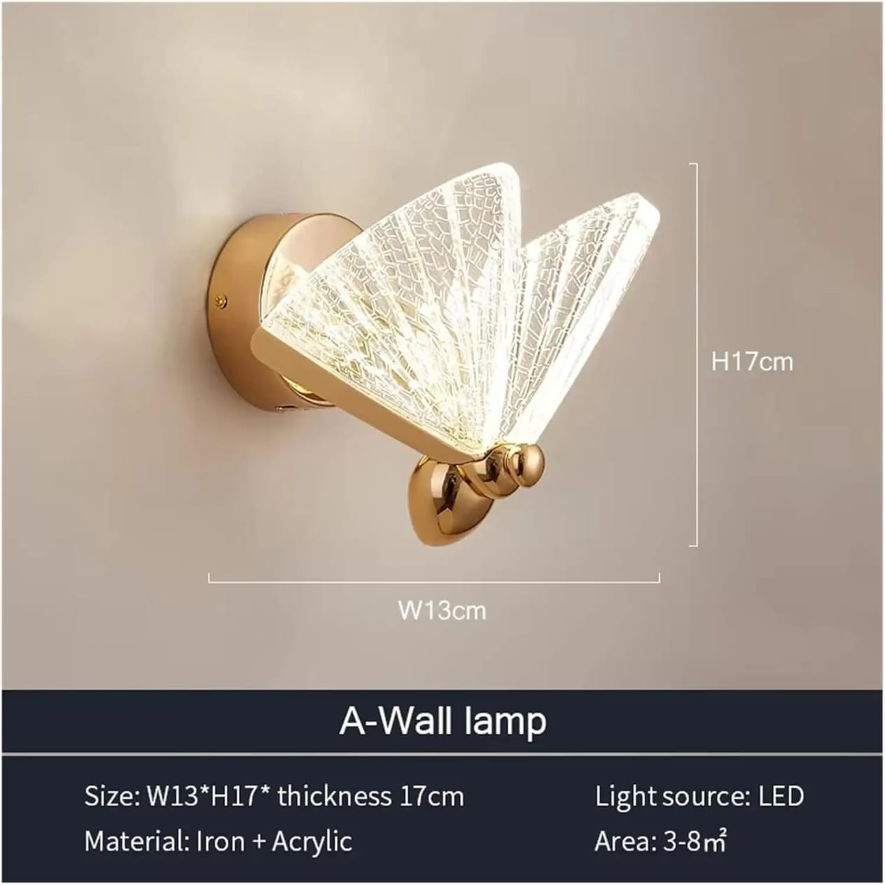 LED Butterfly Wall Lamp