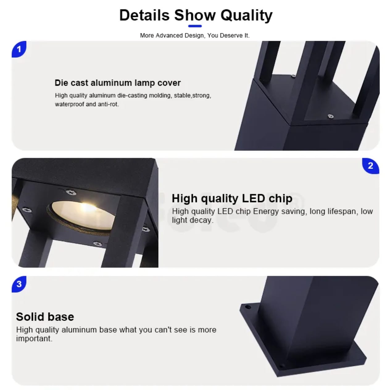 Garden Bollard Light Waterproof IP65