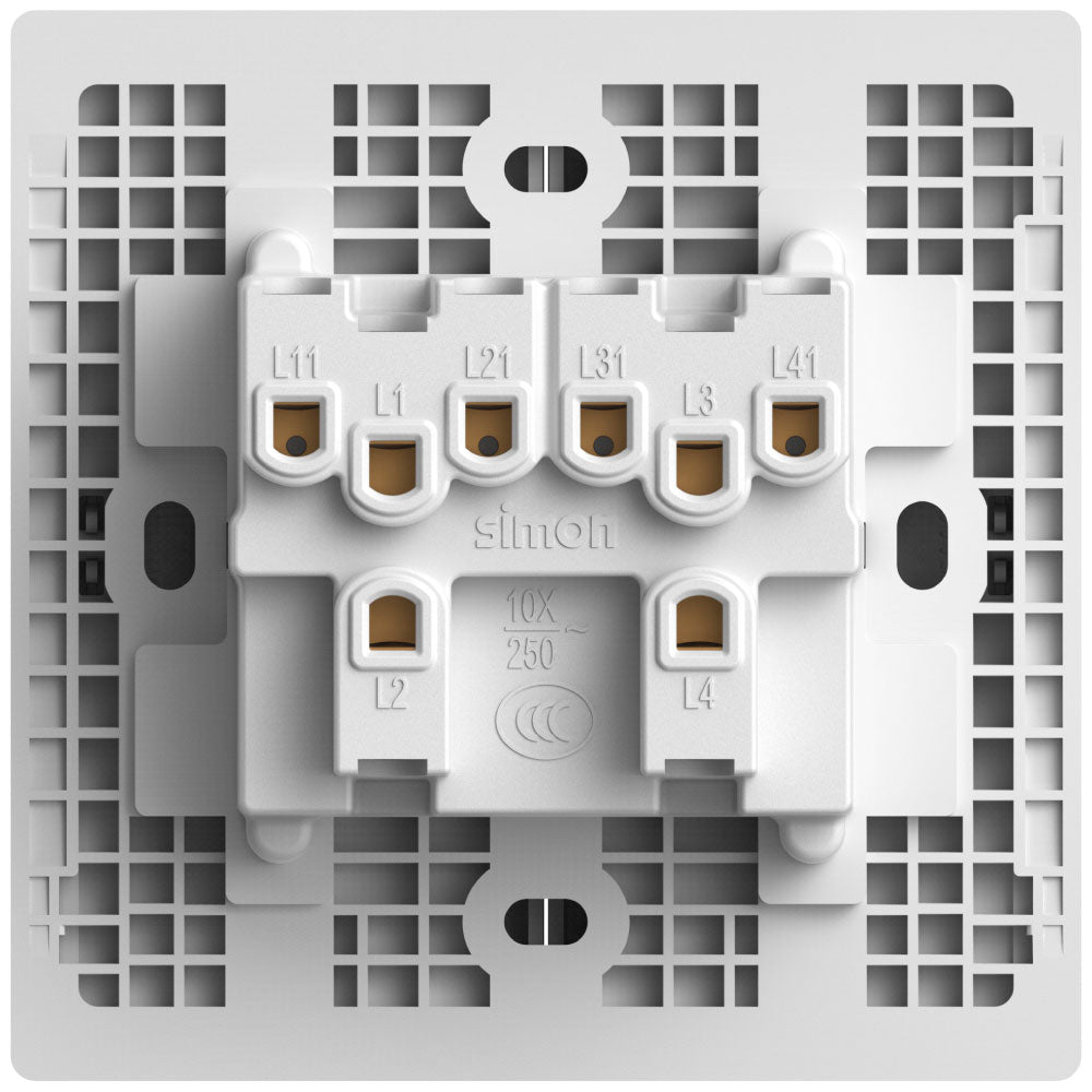 Simon 4G 1-Way SP Switch (3×3) - White