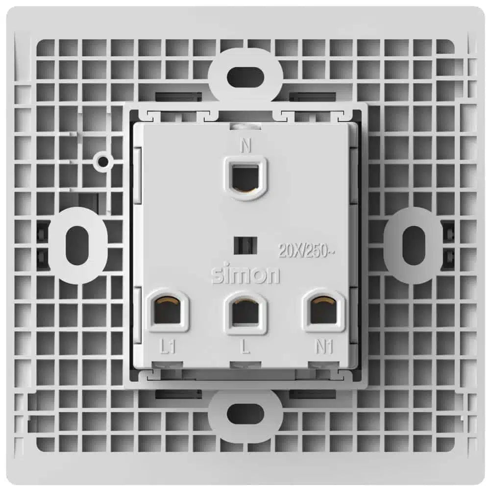 Simon 20A DP Switch with LED - White