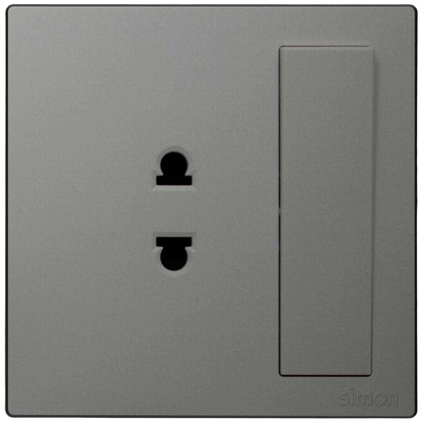Simon 2pin universal socket with switch