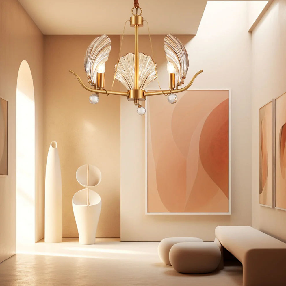 Creative Sea Shell Shaped Glass Chandelier (600mm)