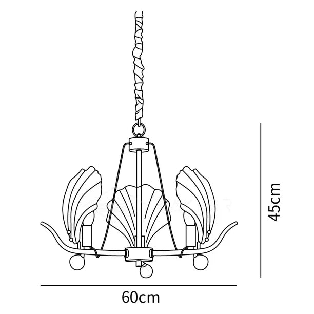 Creative Sea Shell Shaped Glass Chandelier (600mm)