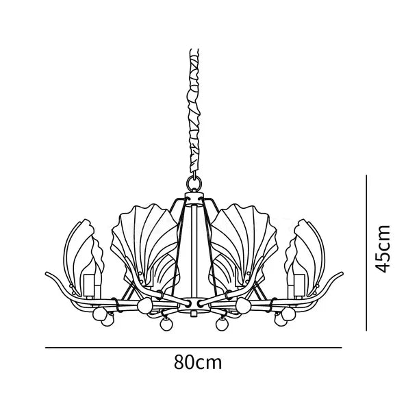 Creative Sea Shell Shaped Glass Chandelier (800mm)