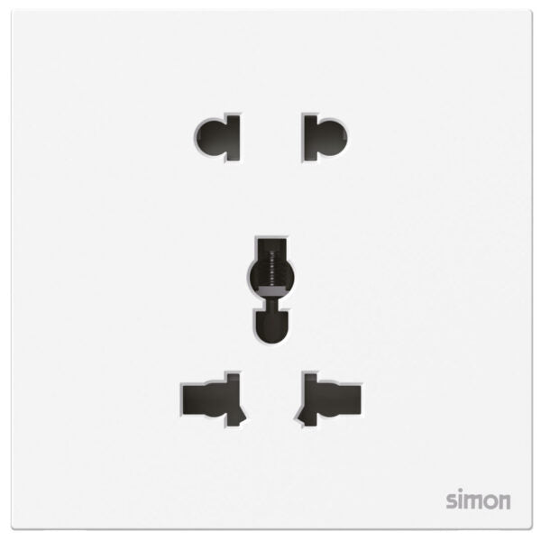 Simon 2Pin and International Socket M7-White