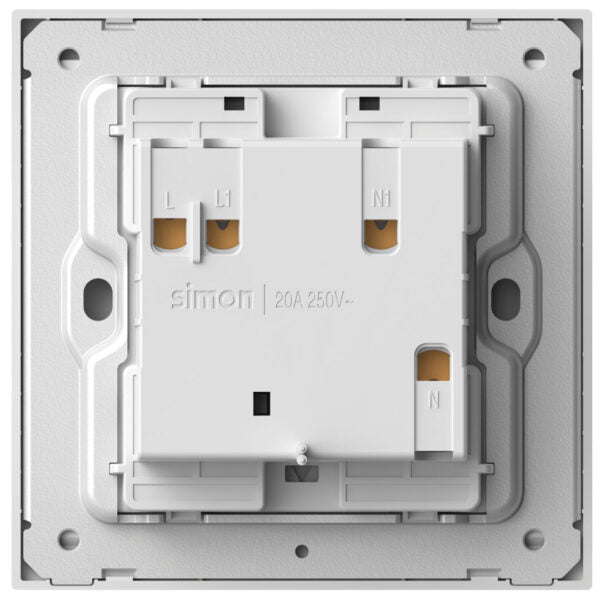 Simon 20A Double Pole Switch with LED M7 Air Series-Grey