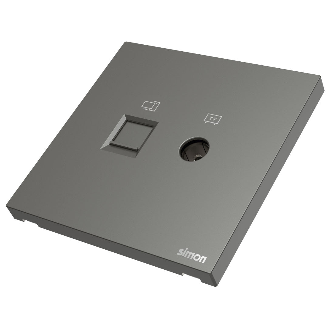 Simon TV & Data Outlet Cat6 M7-Grey