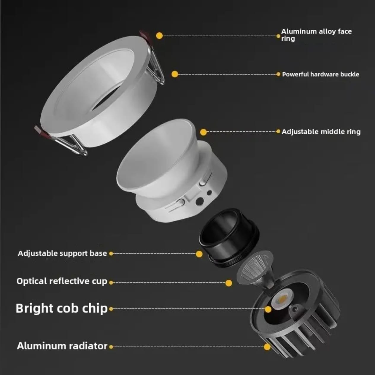 Recessed Anti Glare COB Downlight 7W