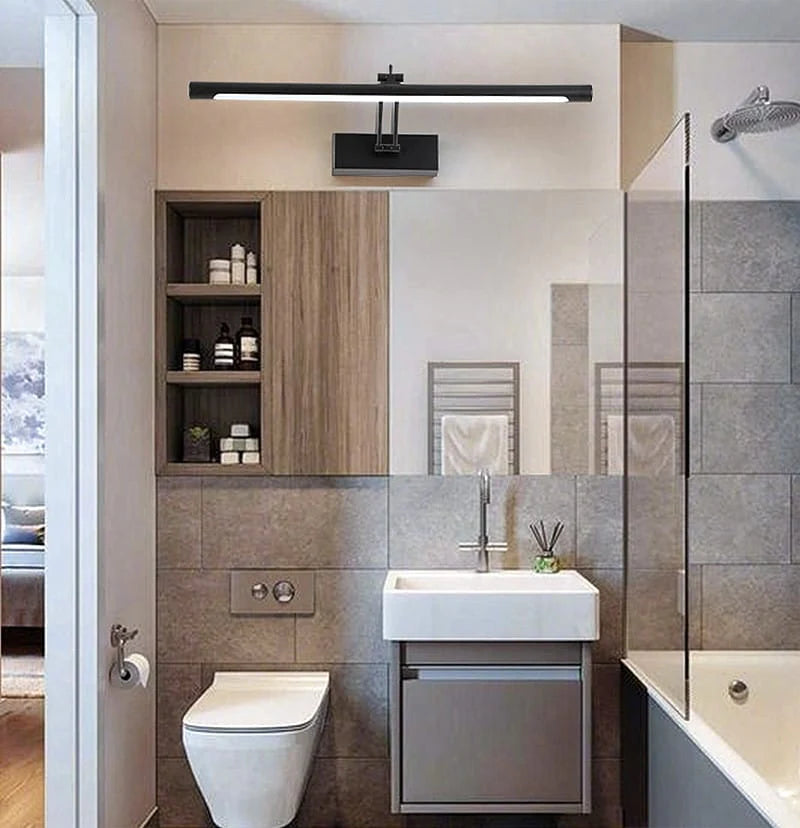 Black Bathroom Mirror & Picture LED Light