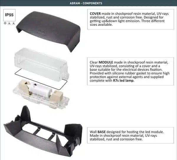 Abram-150, Up/Down Outdoor Wall Light