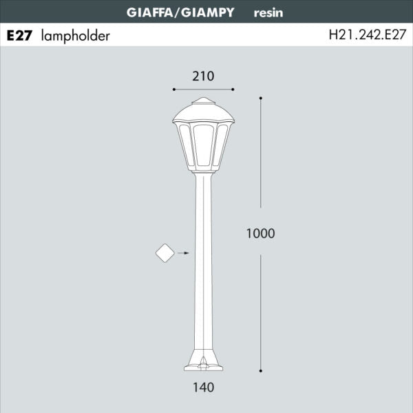 GIAFFA-GIAMPY Bollard Light (Made in Italy)