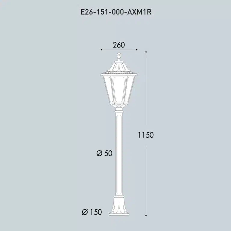 Mizar-Rut Classical Bollard Light - Fumagalli