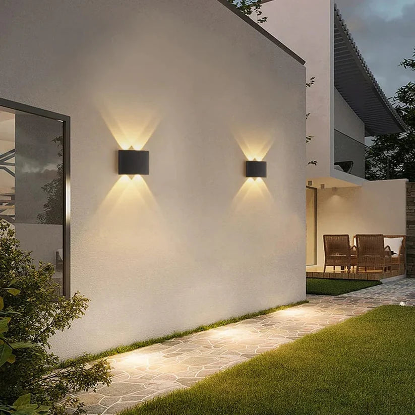 Modern Square-shaped 2Up & 2Down Side Wall Light