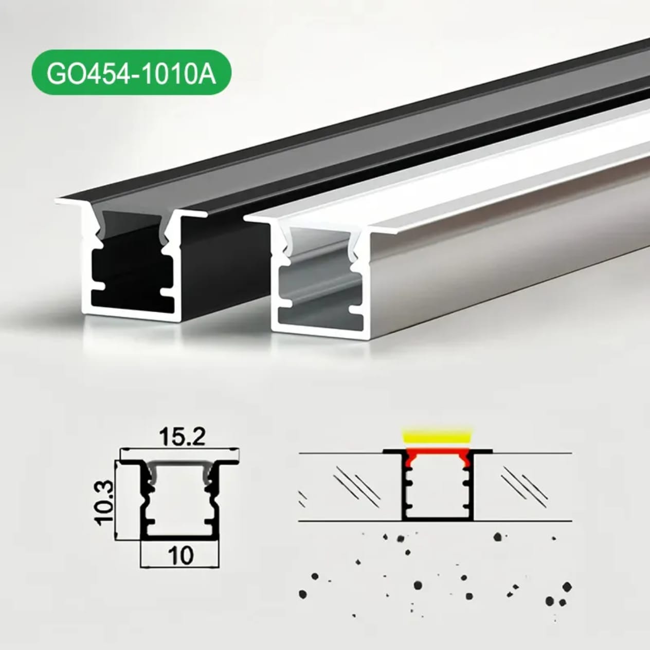 12mm Aluminum Profile Light (10 Feet)