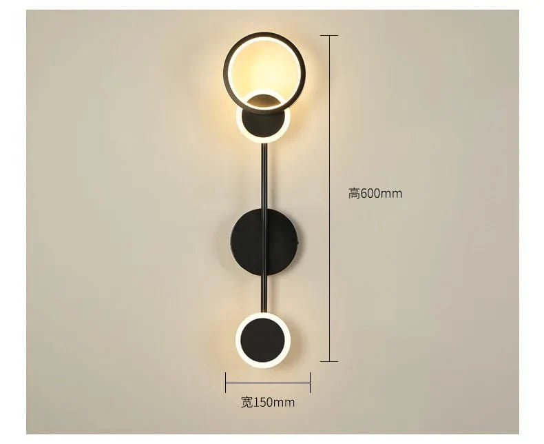 Modern Acrylic Art Round Gold LED Wall Light