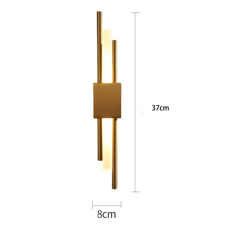 Modern Stylish Gold Pipe Acrylic Wall Lamp