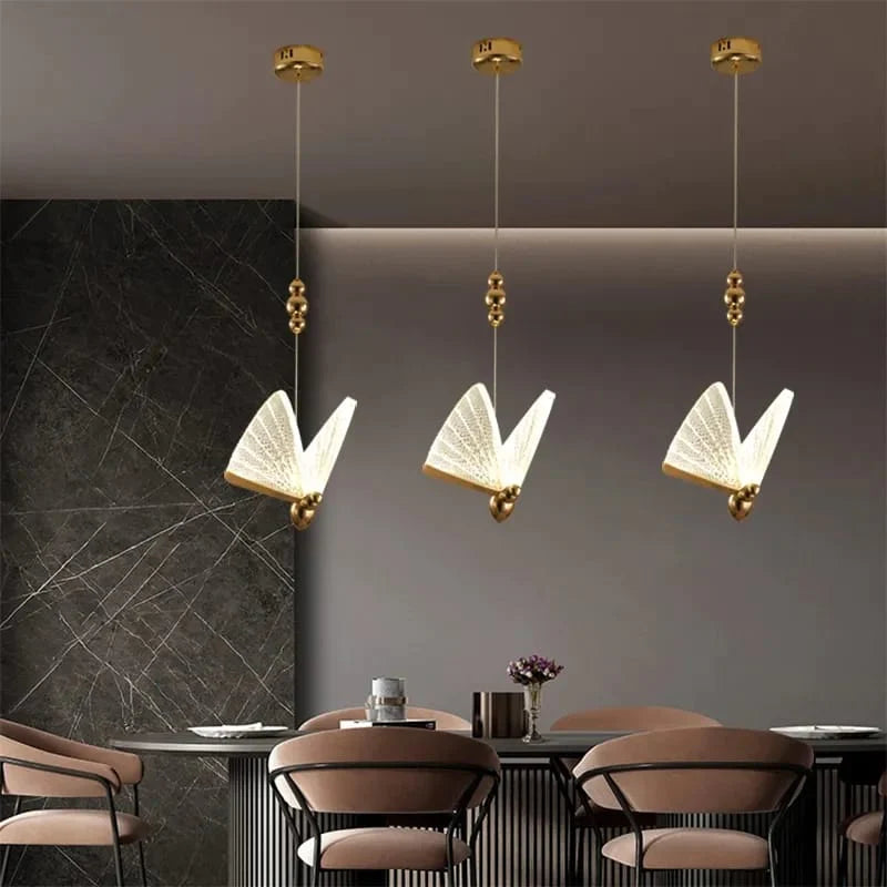 Luxury Butterfly Hanging Light with Clear Acrylic