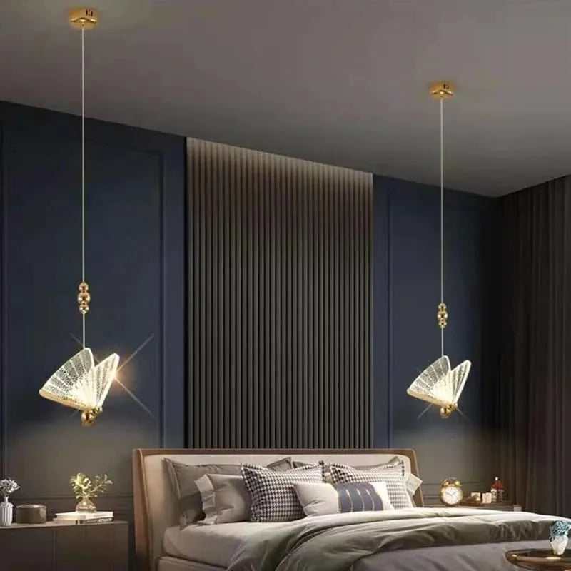 Luxury Butterfly Hanging Light with Clear Acrylic