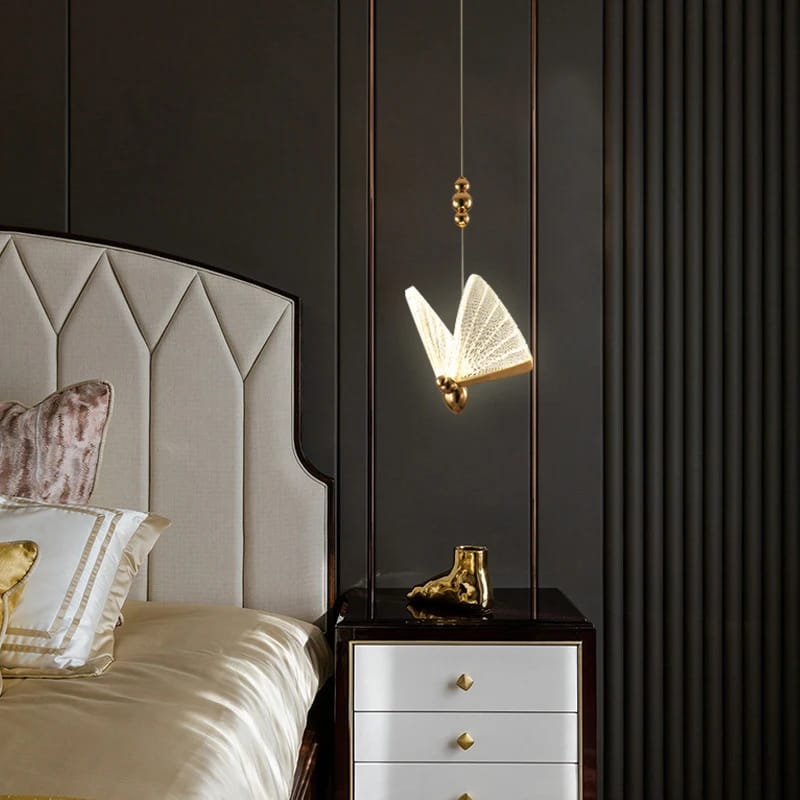 Luxury Butterfly Hanging Light with Clear Acrylic