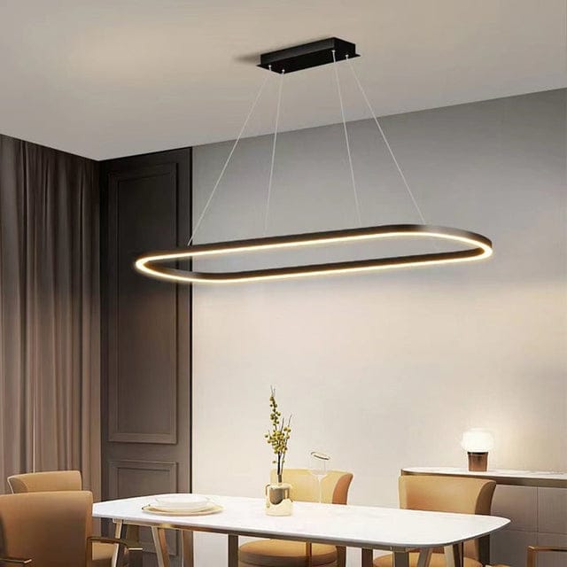 Modern Oval LED Chandelier (9362-BK)