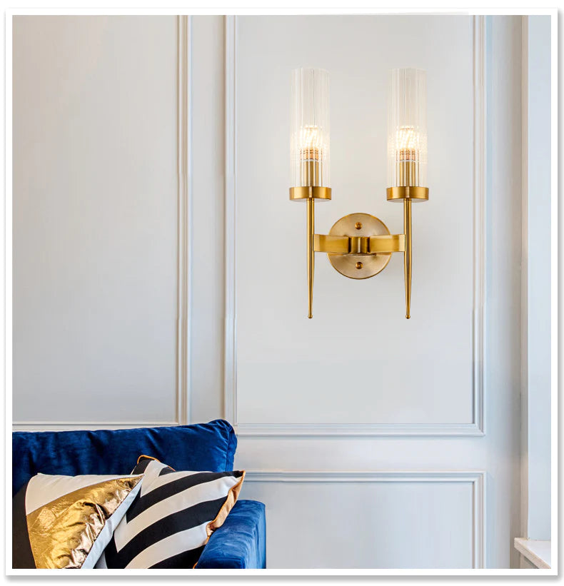 Modern Double Head Candlestick Wall Lamp