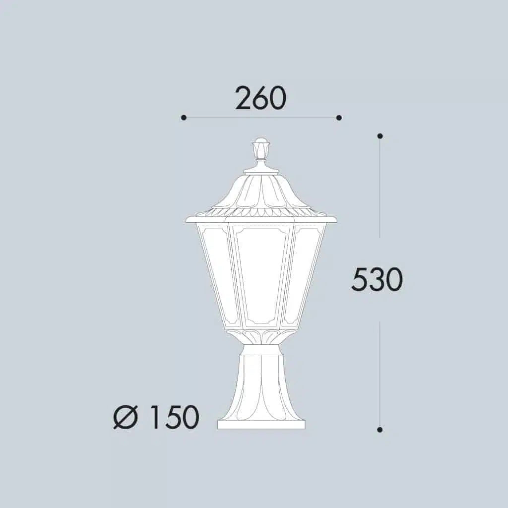 Minlot-Rut Gate Light in Classic Style