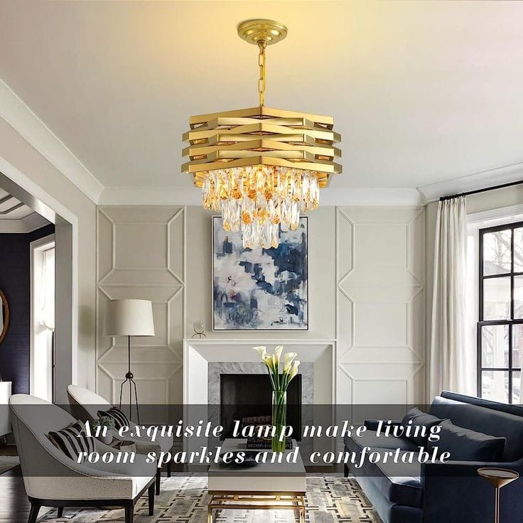 Luxury Gold Crystal Round Chandelier (400mm)
