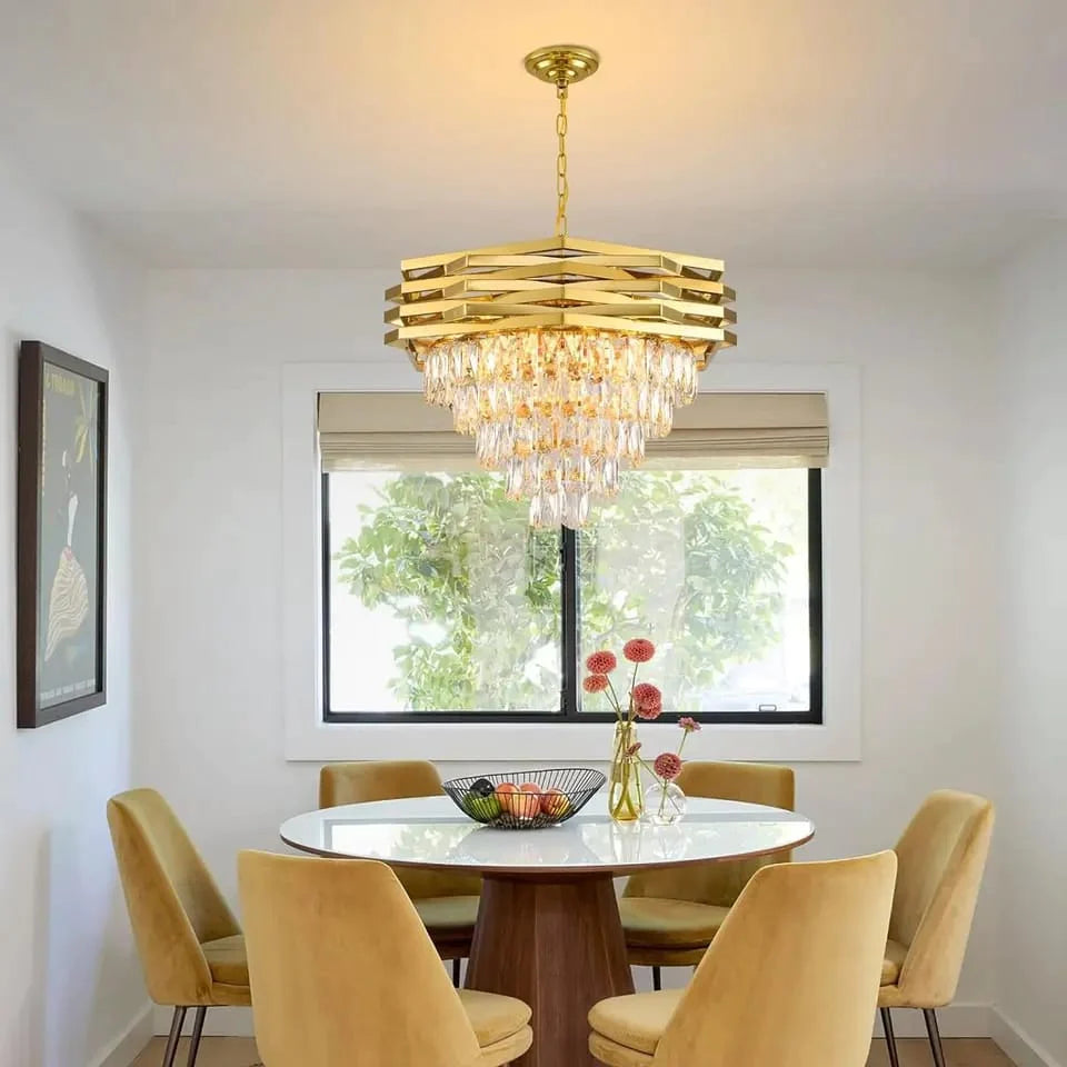 Luxury Gold Crystal Round Chandelier (600mm)
