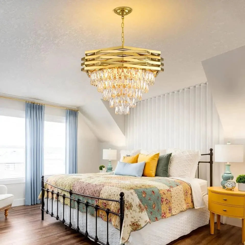 Luxury Gold Crystal Round Chandelier (600mm)