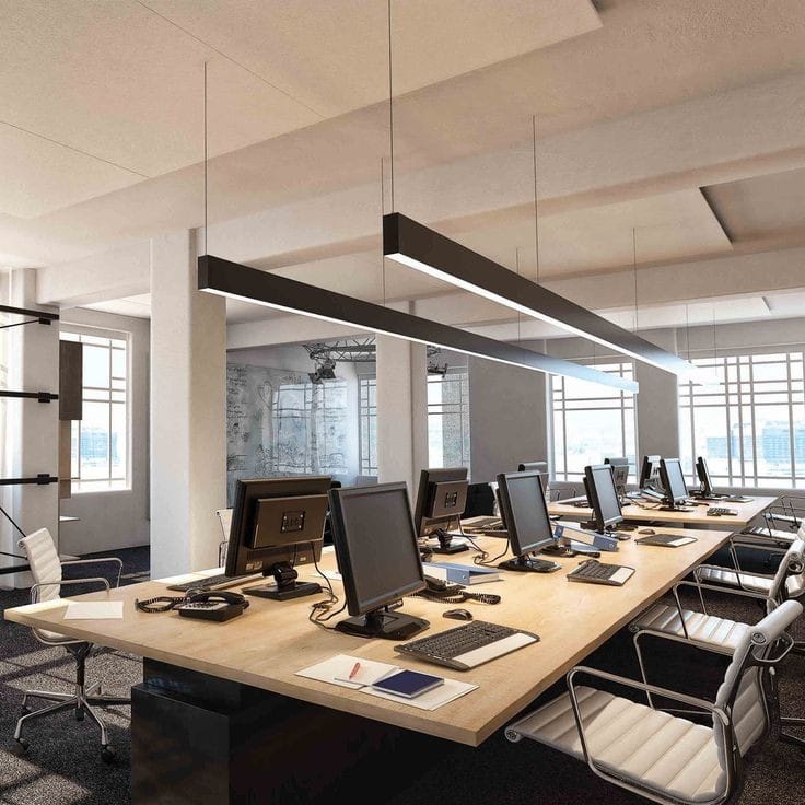 Linear Aluminum Profile SMD Pendant Light (8 Feet)