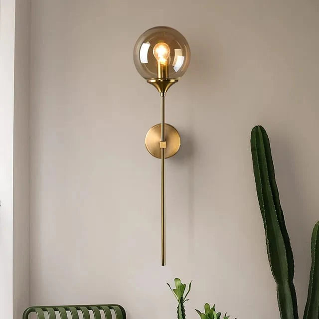 Nordic Mid Century Glass Globe wall lamp