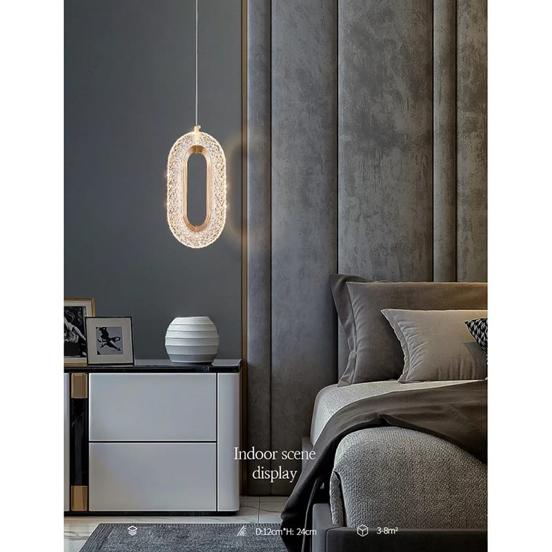 Luxury Modern Design Acrylic Oval Hanging Light