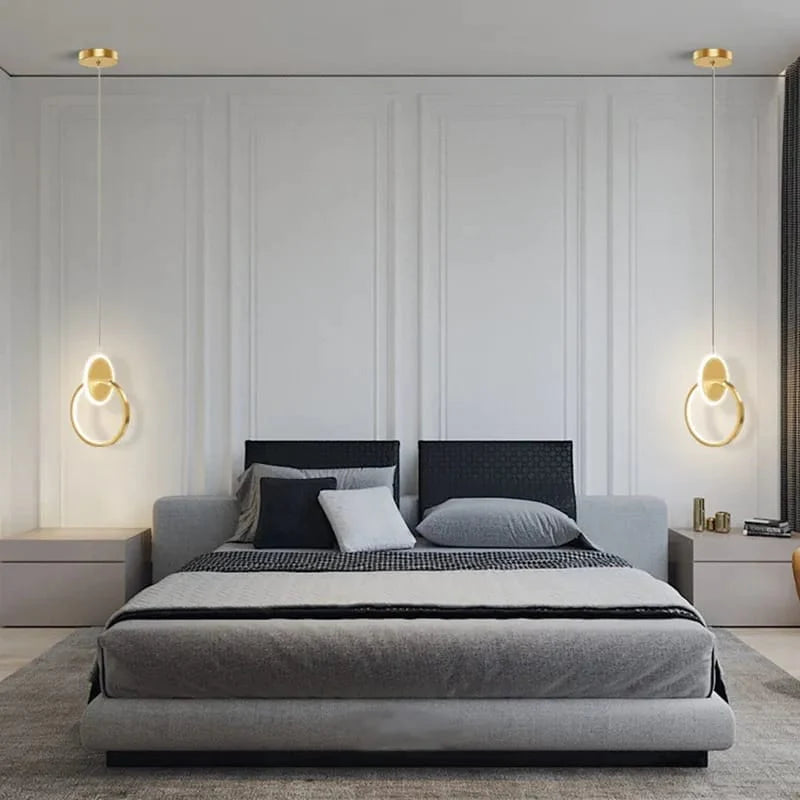 Luxury Ring Metal Hanging Light