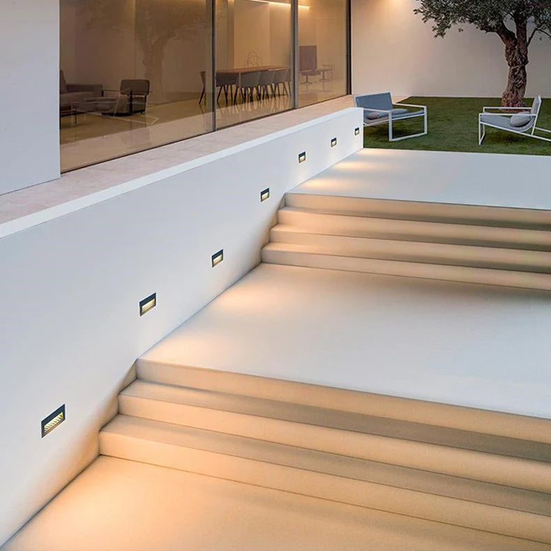 Stair Recessed Rectangular Waterproof LED Wall Light
