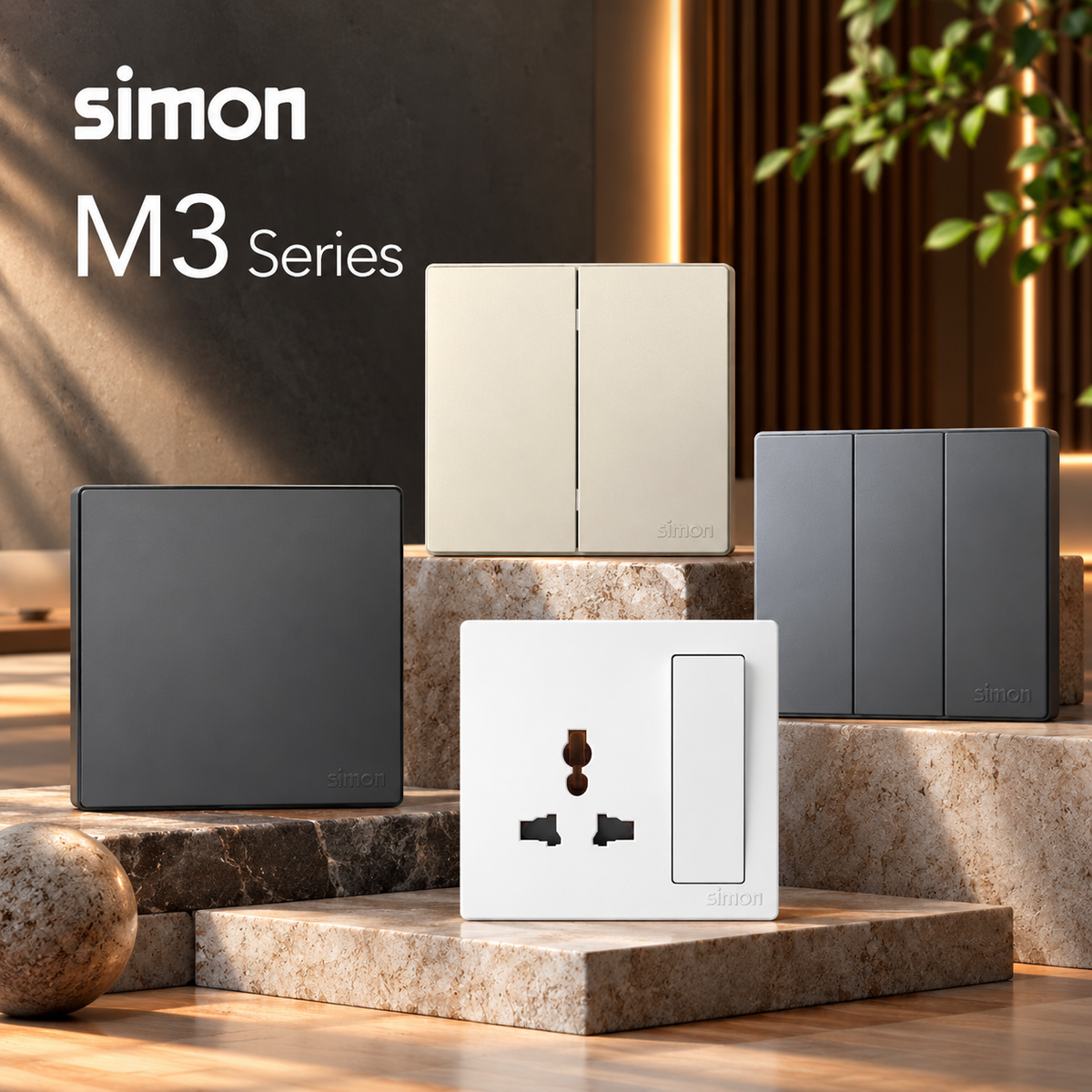 simon m3 series switches & sockets