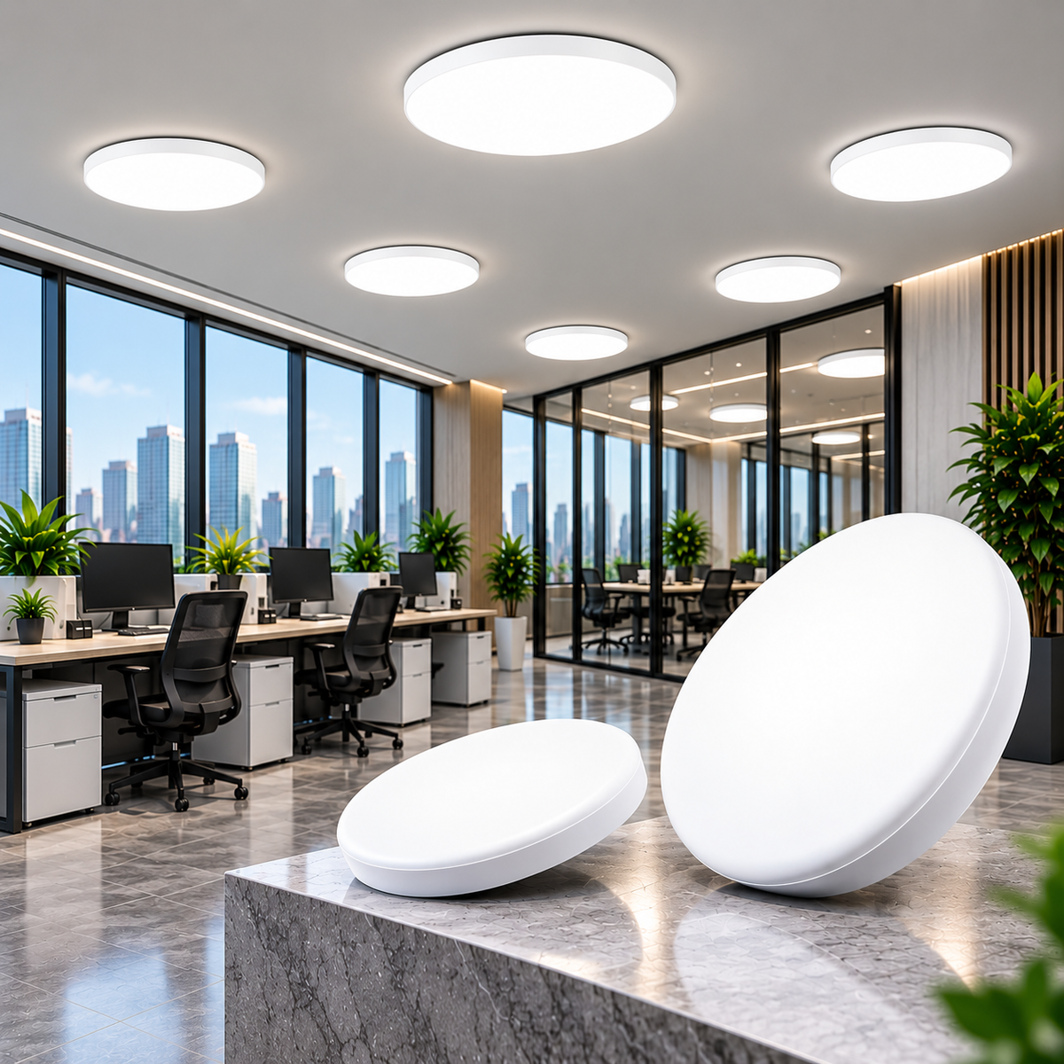LED open panel lights