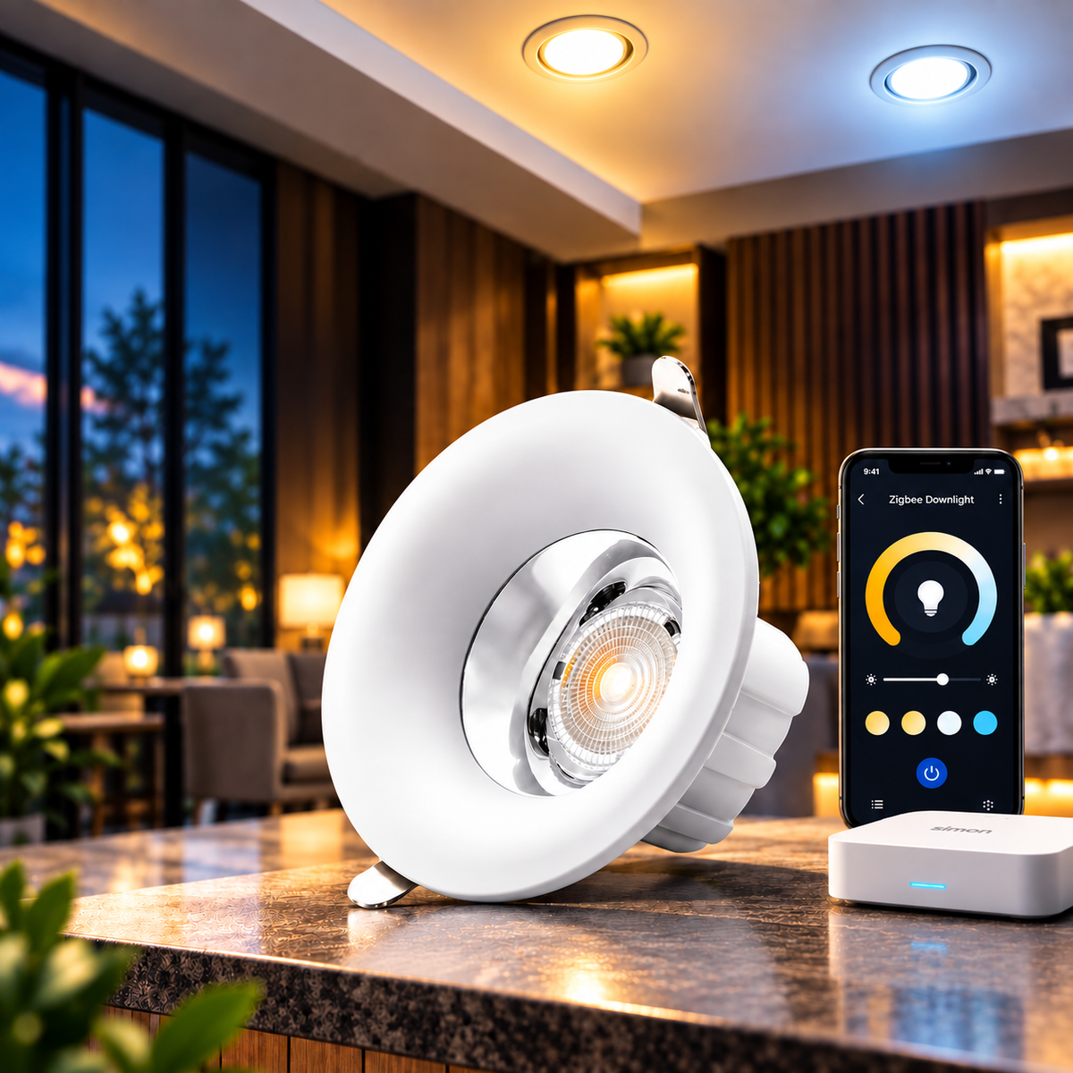smart zigbee cob downlights
