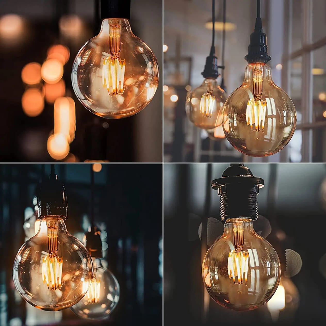 LED G80 Filament Bulb 4W (Champaign Glass Color)