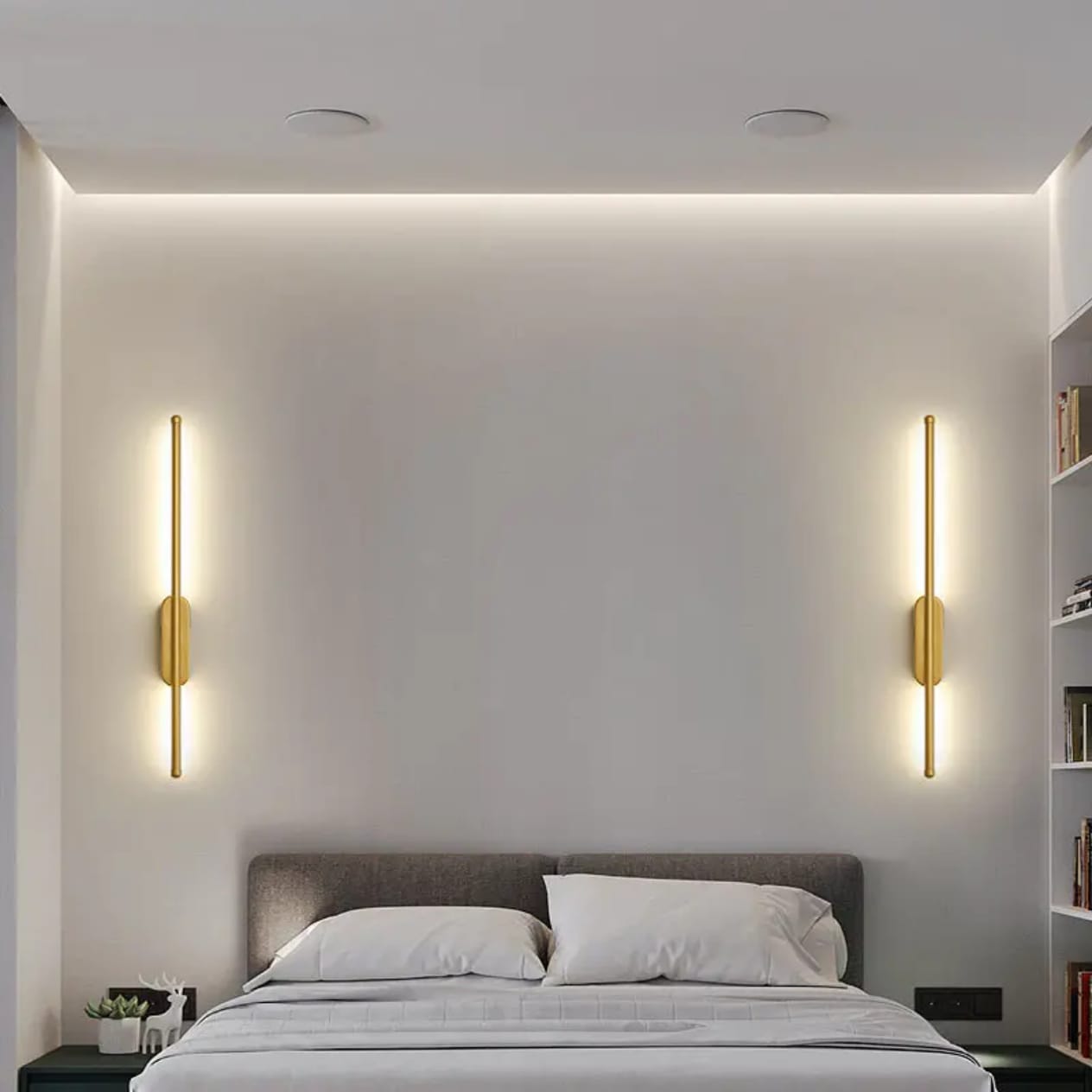 Modern Long Gold Stick LED Wall Light (60cm)