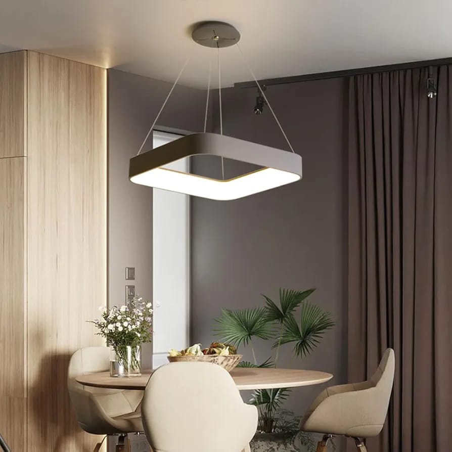 Modern Square Aluminum Chandelier (9085-Round Black)
