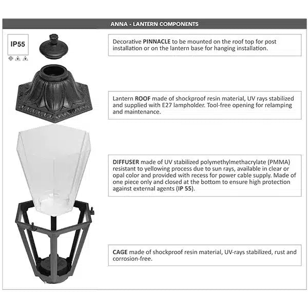SICHEM-ANNA Hanging Light Small Size (Made in Italy)