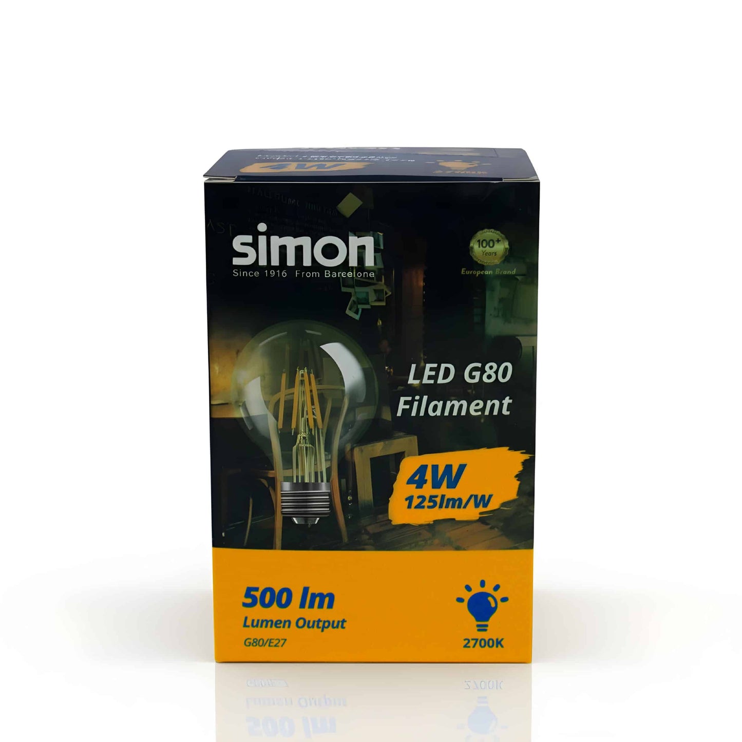 LED G80  Filament Bulb 4W (Clear)