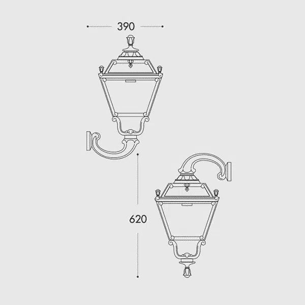 Tobia Square Large Size Wall Light in Classic Style